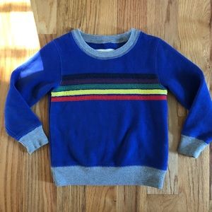 MINI BODEN rainbow appliqué sweatshirt top 2-3 2T 3T